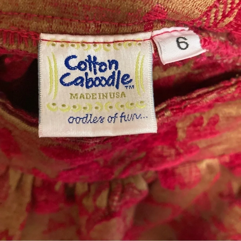 boutique cotton caboodle 6 holiday jacquard baroque print dress jumper‎ overall